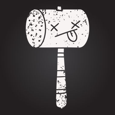 Bir insan tarafından çizilmiş karatahta karikatür sopası.