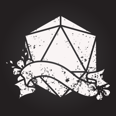 Kara tahta tebeşiri Siyah ve Beyaz Dövme Çizim Biçimi Doğal 20 D20 zar bir insan tarafından çizildi