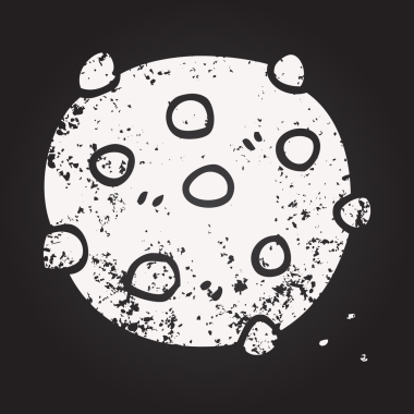 Karatahta tebeşirle bir insan tarafından çizilmiş çikolata parçacıklı kurabiye.