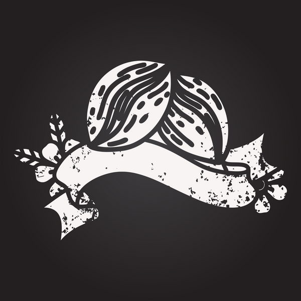 Bir insan tarafından çizilmiş kahve çekirdekleri dövmeli geleneksel siyah tebeşir.