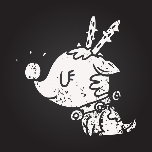 Bir insan tarafından çizilmiş bir Noel geyiğinin karatahta çizimi