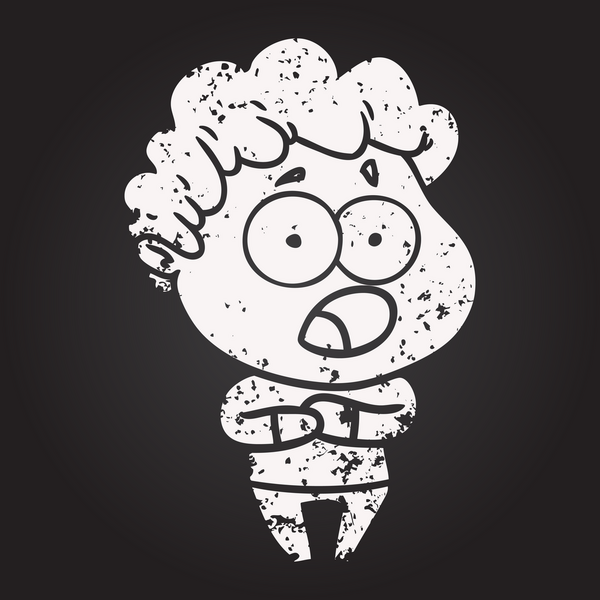 Tahta tebeşir karikatürü bir insan tarafından çizilen adamı şok etti