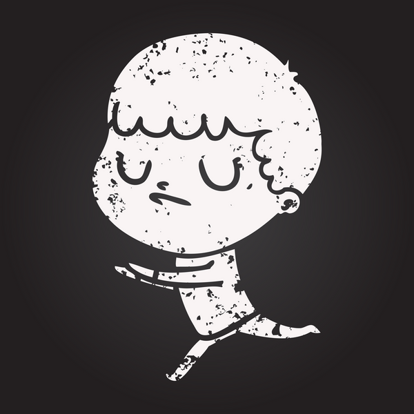 Bir insan tarafından çizilmiş karatahta karikatür.