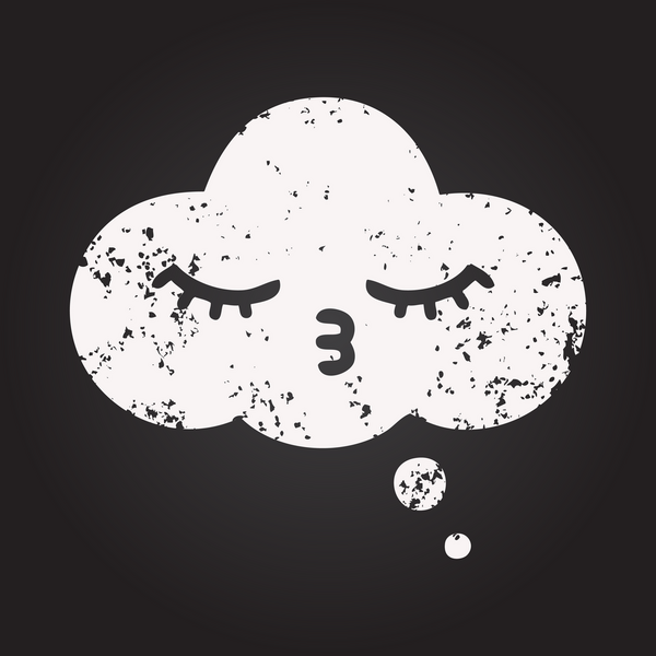 Bir insan tarafından çizilmiş bir düşünce baloncuğunun karikatürü.