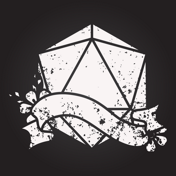 Kara tahta tebeşiri Siyah ve Beyaz Dövme Çizim Biçimi Doğal 20 D20 zar bir insan tarafından çizildi