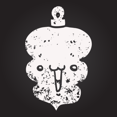 Karatahta tebeşir karikatür Noel süslemesi bir insan tarafından çizilmiş.