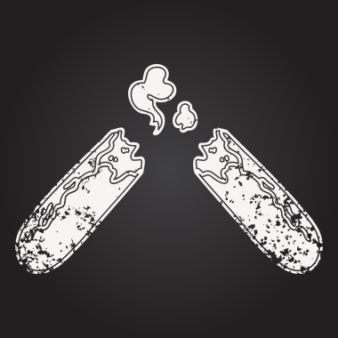 Bir insanın yeni çizdiği bir fırının karatahta karalaması.