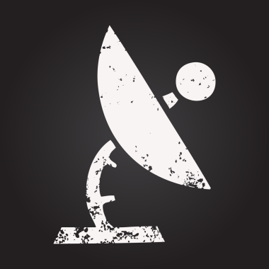 Bir insan tarafından çizilmiş bir uydu anteninin karikatürü.