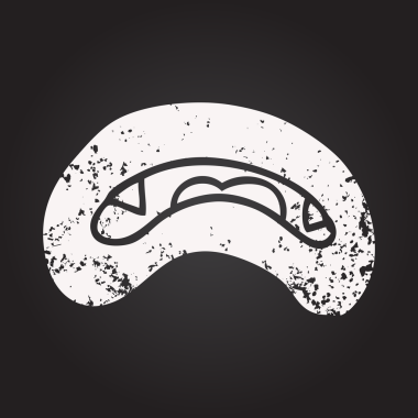 Tahta tebeşir, bir insan tarafından çizilmiş vampir ağzı çiziyor.