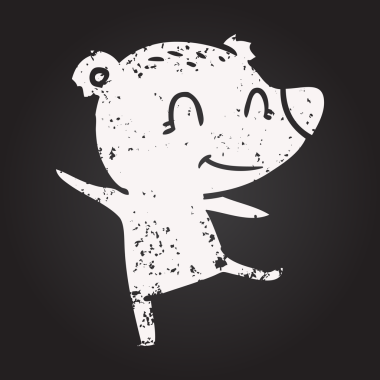 Tahta tebeşir dostu ayı bir insan tarafından çizilmiş