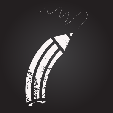 Karatahta tebeşir vektör çizimi bir insan tarafından çizilmiş bir kalem çizimi