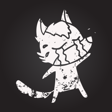 Karatahta tebeşiri bir insan tarafından çizilmiş ağlayan kurt.