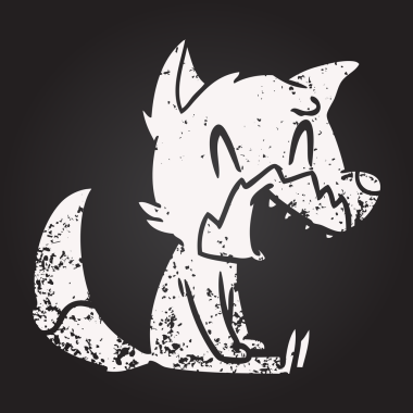 Bir insan tarafından çizilmiş, gülen tilki çizgi filmi.