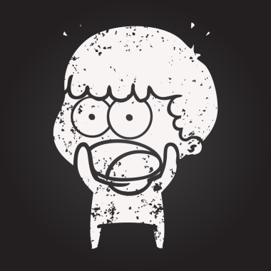 Tahta tebeşir karikatürü bir insan tarafından çizilen adamı şok etti