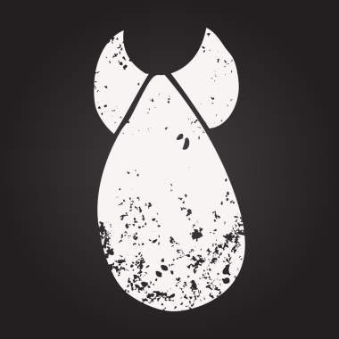 Karatahta tebeşiri bir insan tarafından çizilmiş atom bombası.