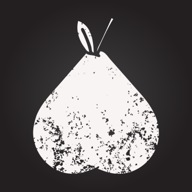 Bir insan tarafından çizilmiş yeşil bir armut karikatürü.