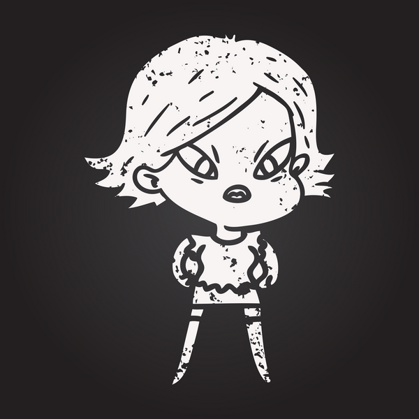 Bir insan tarafından çizilmiş karatahta karikatürü.