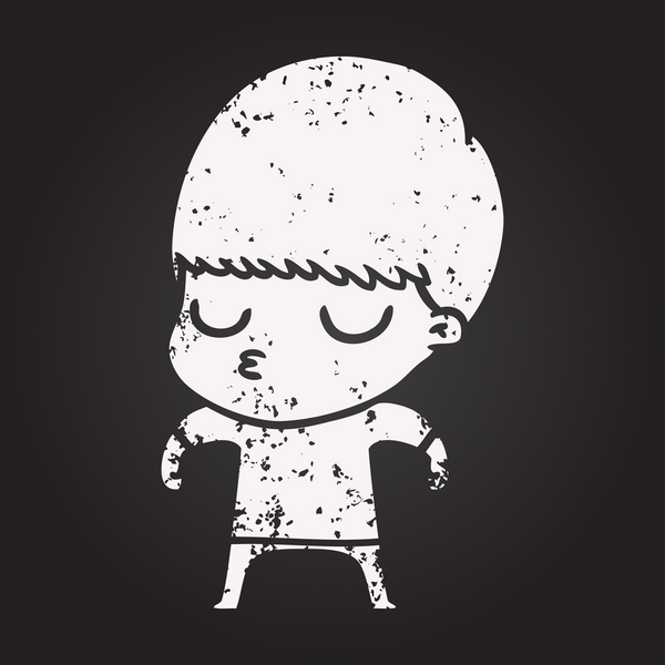 Bir insan tarafından çizilmiş karatahta karikatür.