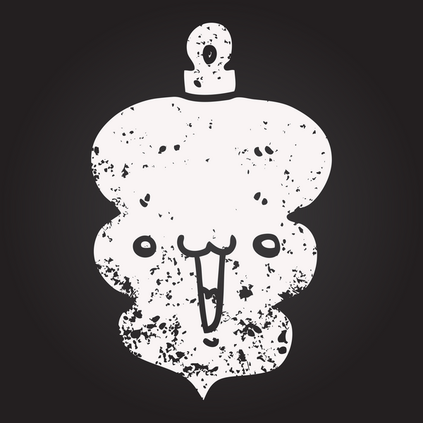 Karatahta tebeşir karikatür Noel süslemesi bir insan tarafından çizilmiş.