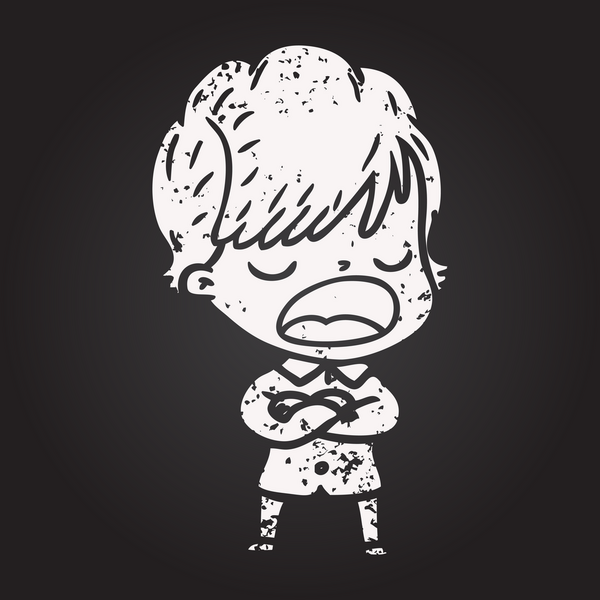 Karatahta tebeşirli kadın bir insan tarafından çizilmiş.