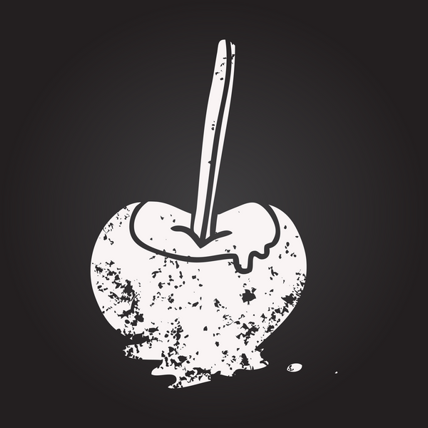 Bir insan tarafından çizilmiş elma şekerinin karatahta çizimi