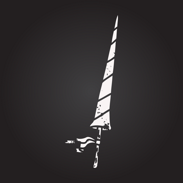 Karatahta tebeşiri bir insan tarafından çizilmiş karikatür şövalyeleri mızrağı