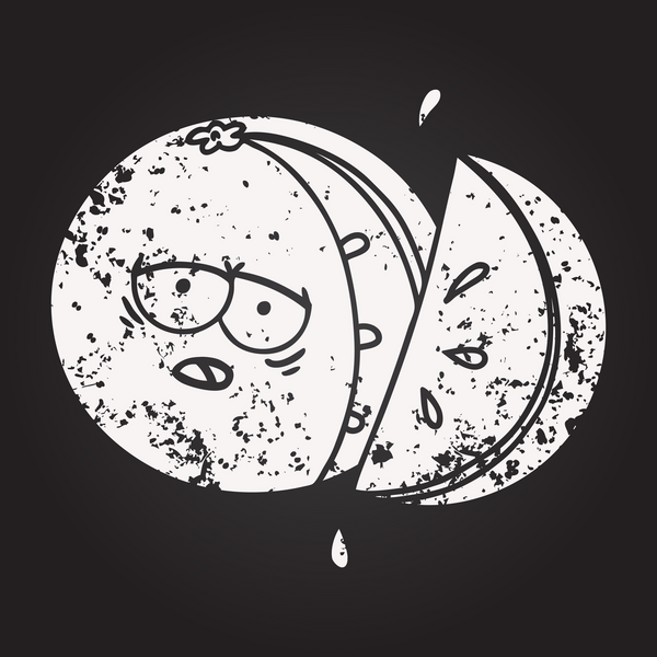 Bir insan tarafından çizilmiş karatahta turuncu çizgi film.