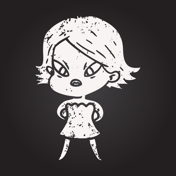 Bir insan tarafından çizilmiş karatahta karikatürü.