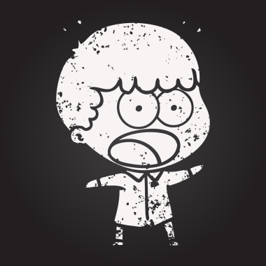 Tahta tebeşir karikatürü bir insan tarafından çizilen adamı şok etti