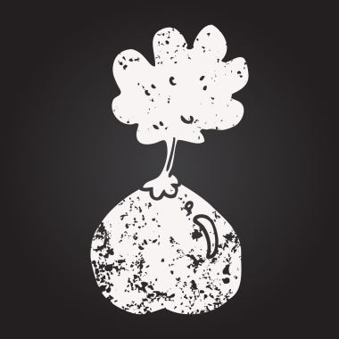 Bir insan tarafından çizilmiş karatahta karikatür sebze