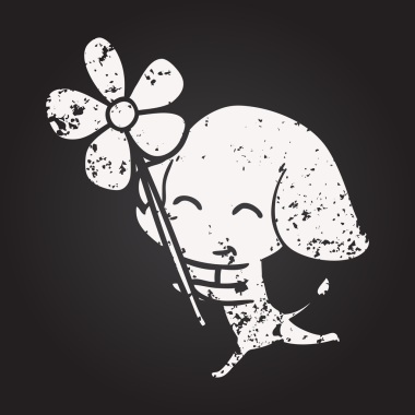 Bir insan tarafından çizilmiş kara tahta tebeşirle çizilmiş şirin bir fil.