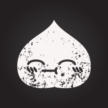 Tahta tebeşir bir insan tarafından çizilmiş dışavurumsal bir yaprağın karikatürü