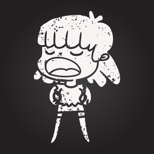 Karatahta tebeşirli kadın bir insan tarafından yüksek sesle çizilmiş konuşuyor.