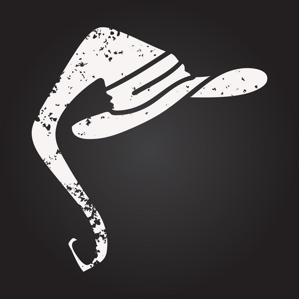 Bir insan tarafından çizilmiş ürkütücü cadı şapkasının karatahta karalaması.