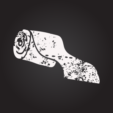 Karatahta tebeşiri bir insan tarafından çizilmiş tuvalet kağıdı.