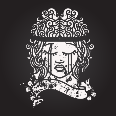 Kara tahta tebeşiri Siyah ve Beyaz Dövme çizimi Bir insan tarafından çizilmiş insan barbar karakteri