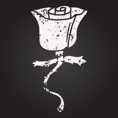 Bir insan tarafından çizilmiş dikenli tebeşir karikatürü.