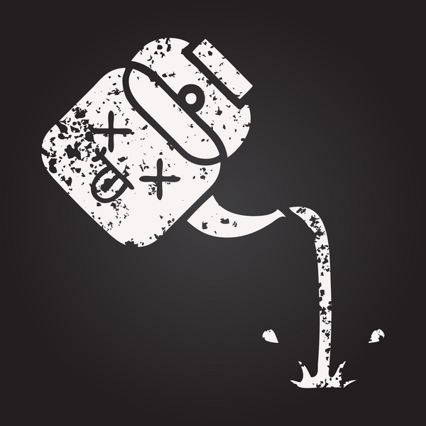 Tahta tebeşir, bir insan tarafından çizilmiş çaydanlığın karikatürü.