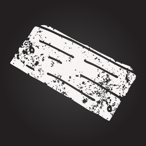 Tahta tebeşir, bir insan tarafından çizilmiş tahta karikatür.