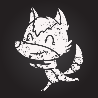 Kara tahta dostu çizgi film kurdu bir insan tarafından çizilmiş.