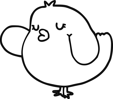 bir insan tarafından çizilmiş karikatür kuş simgesi