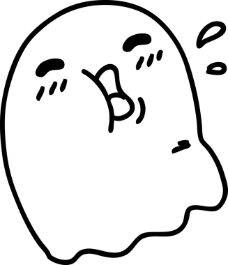 Bir insan tarafından çizilmiş mutlu bir cadılar bayramı ikonu çizimi