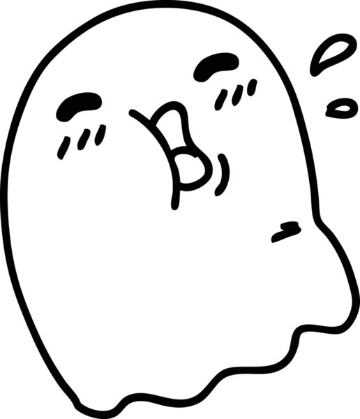 Bir insan tarafından çizilmiş mutlu bir cadılar bayramı ikonu çizimi