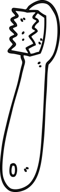 bir insan tarafından çizilmiş diş fırçası simgesi