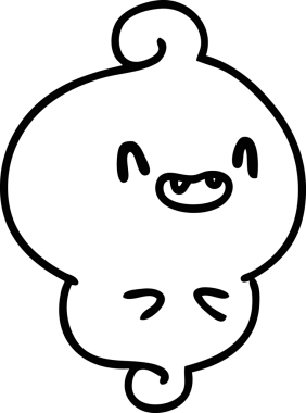 Bir insan tarafından çizilmiş mutlu bir cadılar bayramı ikonu çizimi