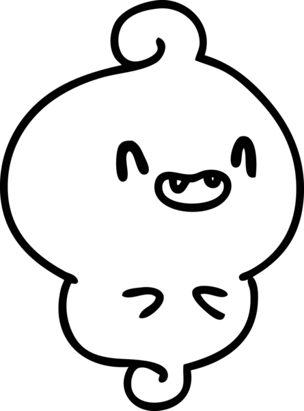 Bir insan tarafından çizilmiş mutlu bir cadılar bayramı ikonu çizimi