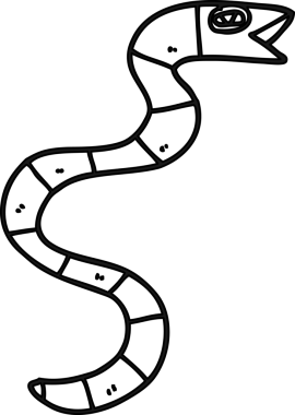 Bir insan tarafından çizilmiş tıslayan yılan simgesi