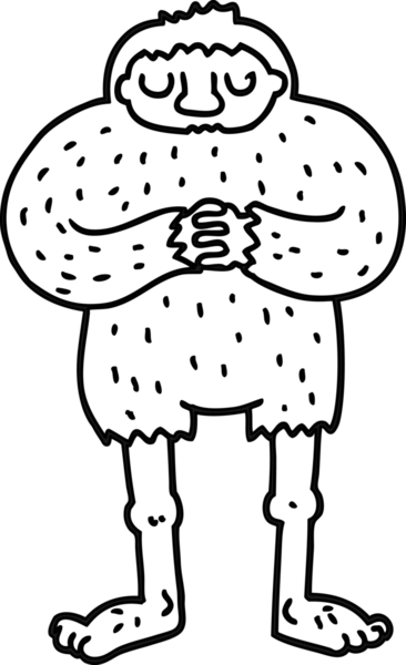 bir insan tarafından çizilmiş kocaayak çizgi filmi ikonu