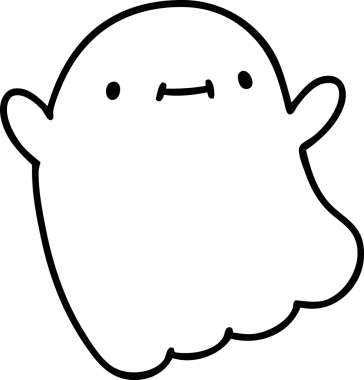 Bir insan tarafından çizilmiş mutlu bir cadılar bayramı ikonu çizimi