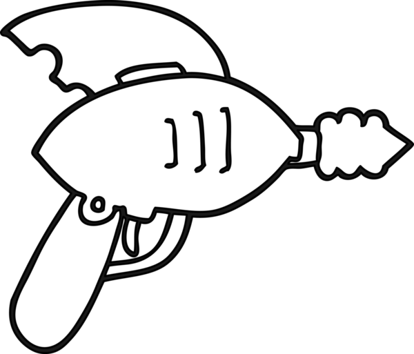 bir insan tarafından çizilmiş karikatür ışın tabancası ikonu